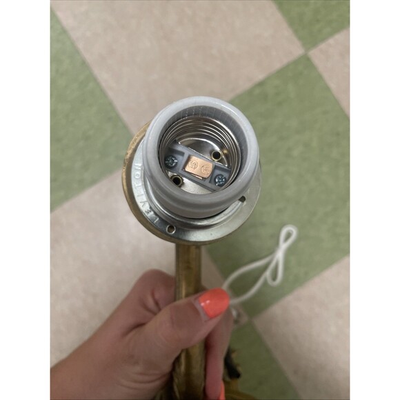 Vintage Heavy Bronze Cherub Angel Wall Sconce Light Hollywood Regency Lamp - Picture 14 of 14